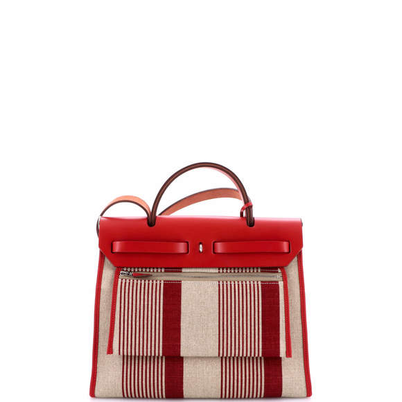 Hermes 31 Herbag Zip H Vibration Toile and Leather - Picture 4 of 7